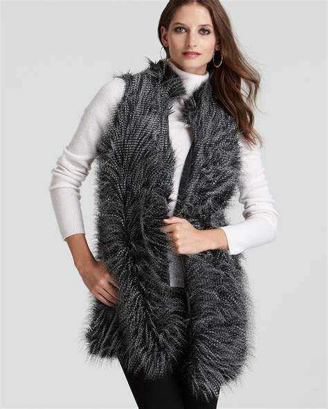 michael kors faux fur vest products for sale 